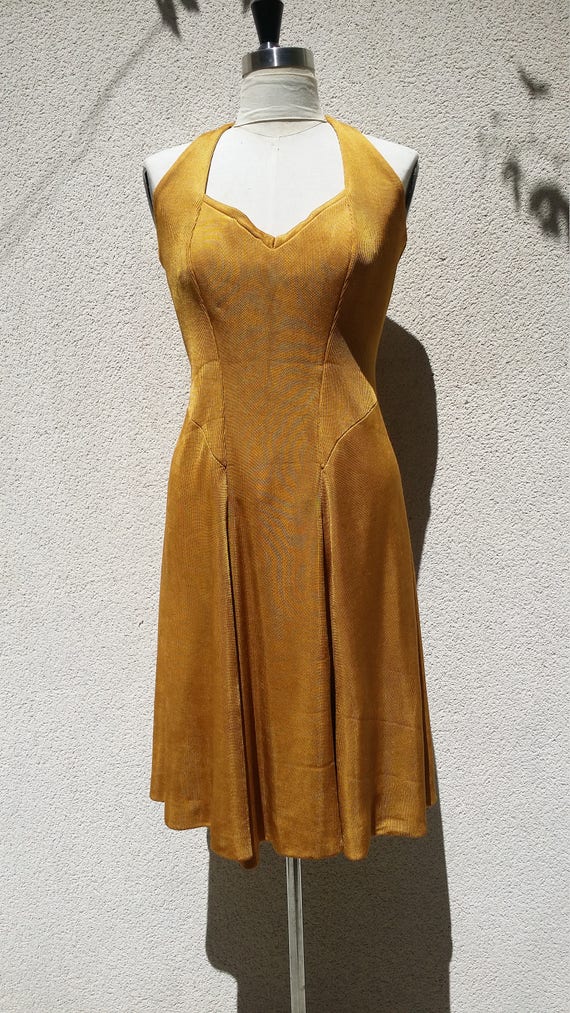 yellow gold color dress