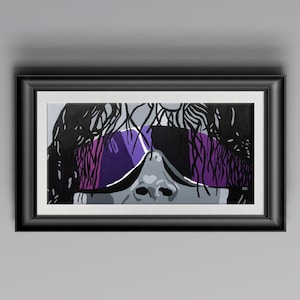 BRET the HITMAN HART - &quot;Hitman&quot; poster print of original painting - 2 Sizes