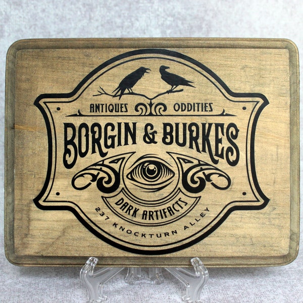 Borgin and Burke's Dark Artifacts Store Logo Sign | Harry Potter Fan Art | Knockturn Alley