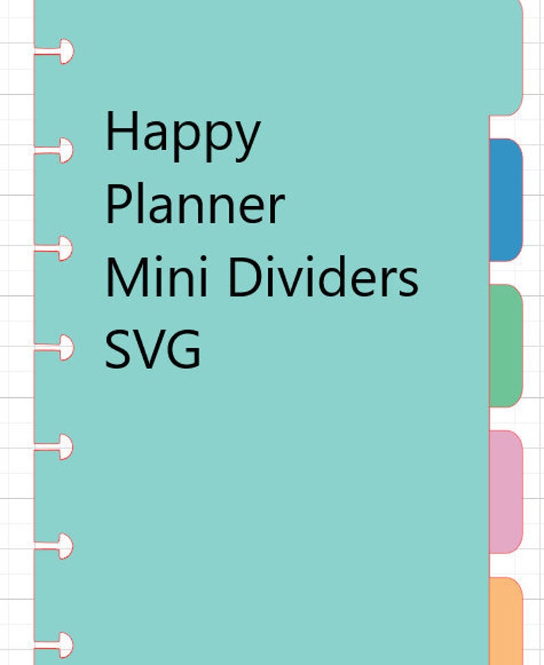 Download Happy Planner Mini Dividers SVG Cut file for Silhouette ...