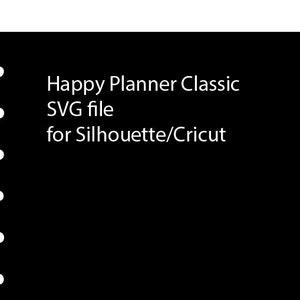Happy Planner Classic Cover SVG for Silhouette/Cricut