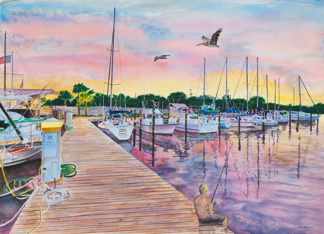 Art Print, “sunset at Ponce Inlet” 11 X 14 and 16 X 20 Sizes Available ...