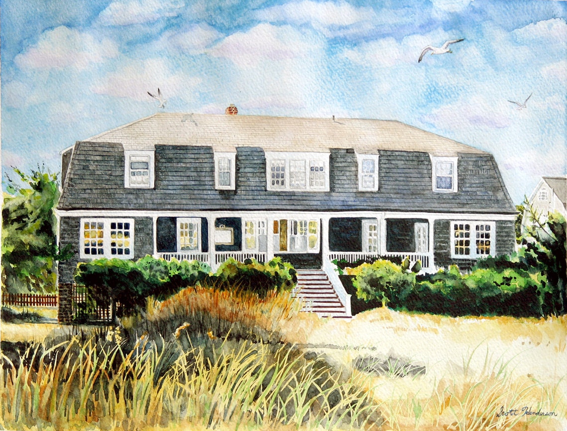 Beach House in Bay Head NJ 11 X 14 75.00 and 16 X 20 95.00 Etsy