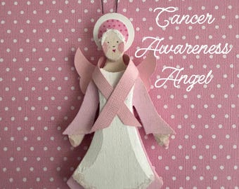 Breast Cancer Awareness Angel Ornament-. A Donation to  Susan B Komen with the sale of each ornament