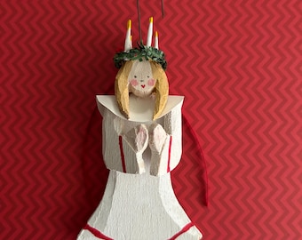 Santa Lucia Ornament-“Christmas Around The World “-Please see my other listing for more International Christmas figures *30 dollars per