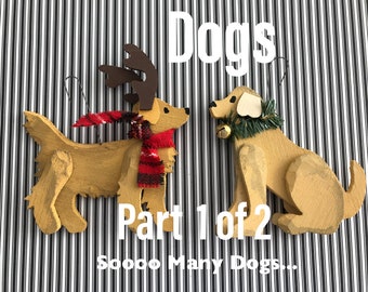Dogs Ornaments-YellowLab Ornament,Golden Ornament,Beagle Ornament,CorgiOrnament,DachshundOrnament *25Dollar Each
