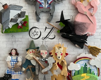 OZ Ornaments-Dorothy+Toto,Scarecrow,Tin Man,Lion,Wicked Witch,Glinda,Flying Monkey+ *NEW for 2025 House+Emerald City!30Dollars per figure