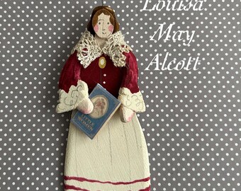 Louisa May Alcott Ornament-  NEW for 2025- 5th in My “Literary Ladies” Collection…Please visit that listing for more!