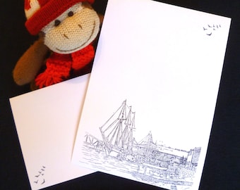 Tall Ship Stationery Set: Victorian Maritime Writing Paper & Envelopes
