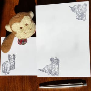 Terrier Dog Papelería Set - Terrier Writing Paper & matching premium envelopes - Best Friend Letter Writing Set - Dog Lovers Gift Present