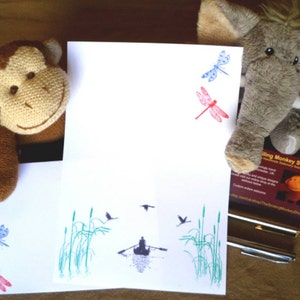 Juego de escritura de cartas Water's Edge: papel de escritura con motivos naturales y sobres a juego de primera calidad. Juego de papelería River: regalo para amantes de la naturaleza
