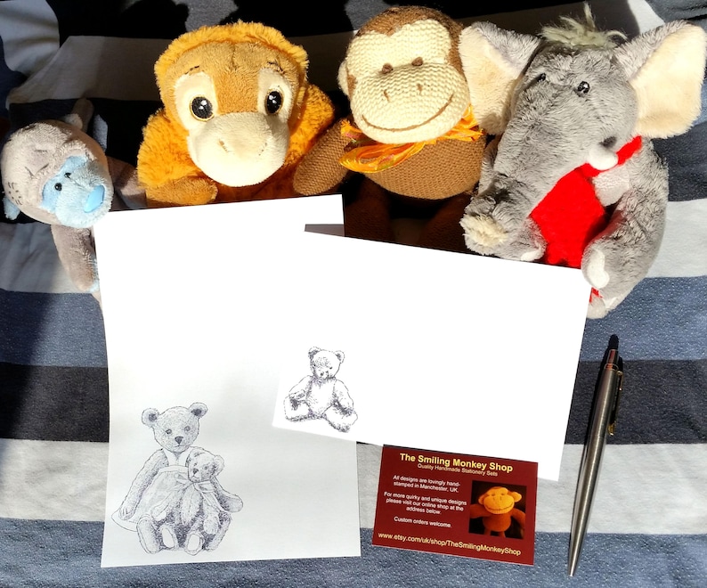 Vintage Teddies Stationery Set Teddy Writing Paper With Matching