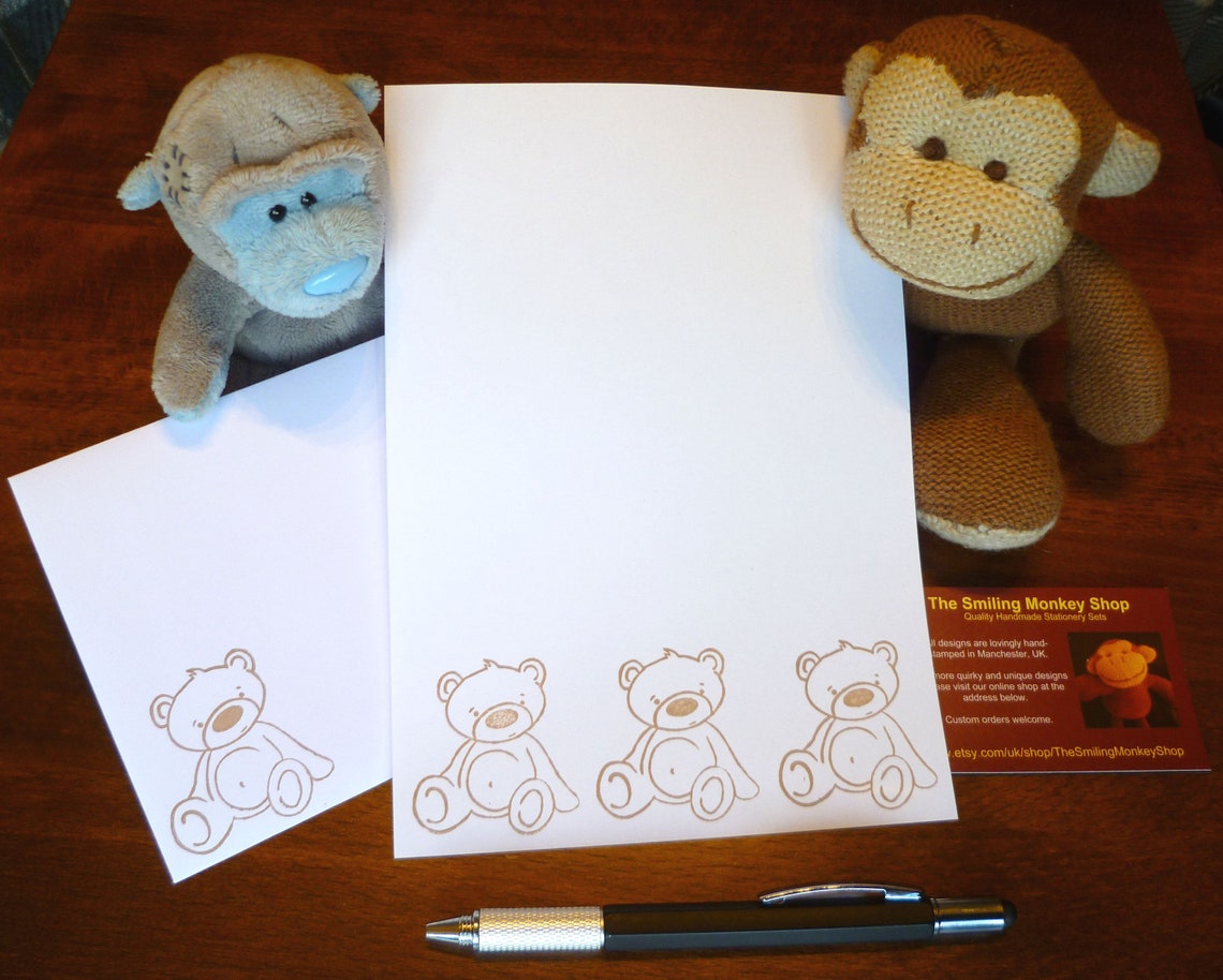 teddy-bear-letter-writing-set-teddies-writing-paper-with-etsy