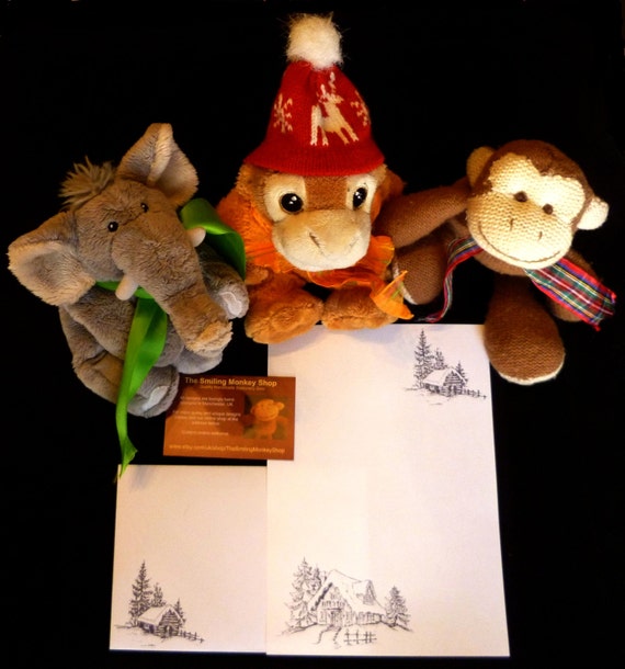 Winter Wonderland Stationery Set: Hand-Stamped Writing Paper