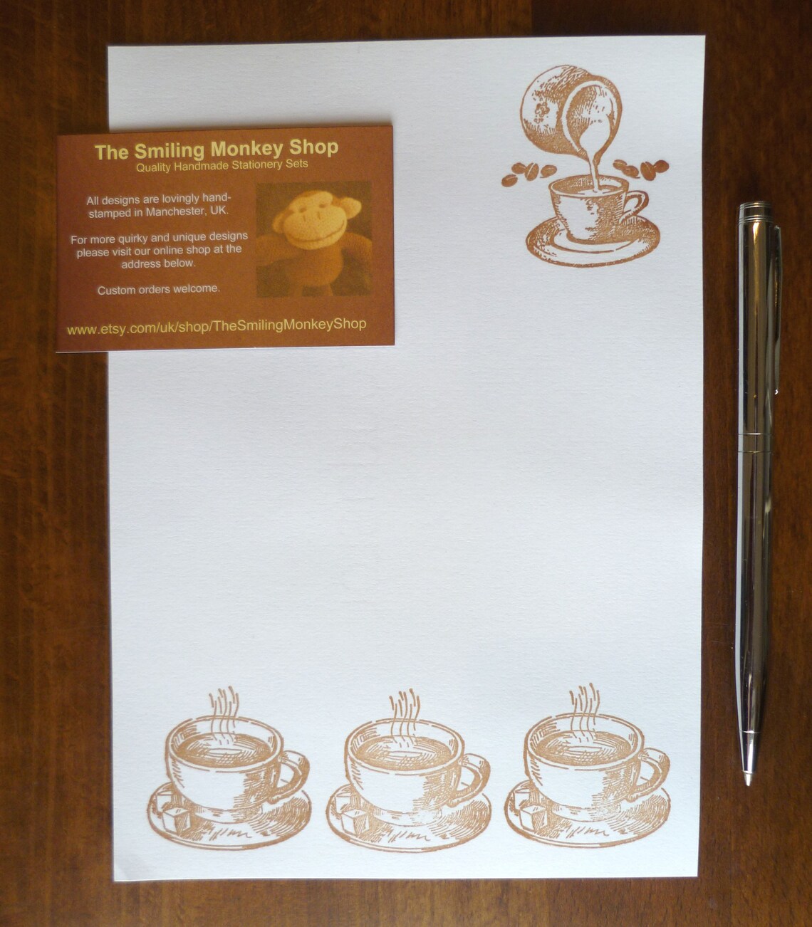 Coffee Coffee Coffee Stationery Set Cafe Writing Paper and Etsy