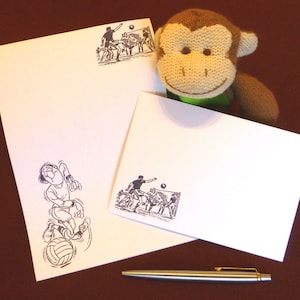 Juego de escritura de cartas de fútbol - Papel de escritura de fútbol con sobres premium a juego - Juego de papelería de fútbol - Regalo deportivo presente