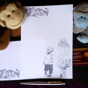Conjunto de papelería de amor familiar - Papel de escritura familiar con sobres a juego - Juego de escritura de cartas - Papelería de amor - Hermoso regalo