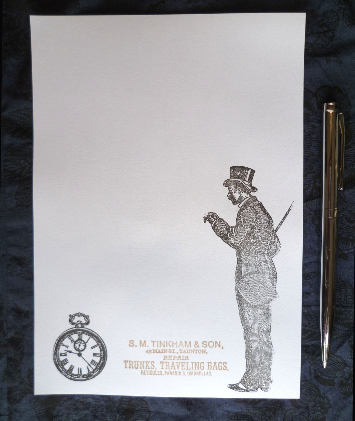 A Gentleman About Town Stationery Set Gentleman Writing Etsy