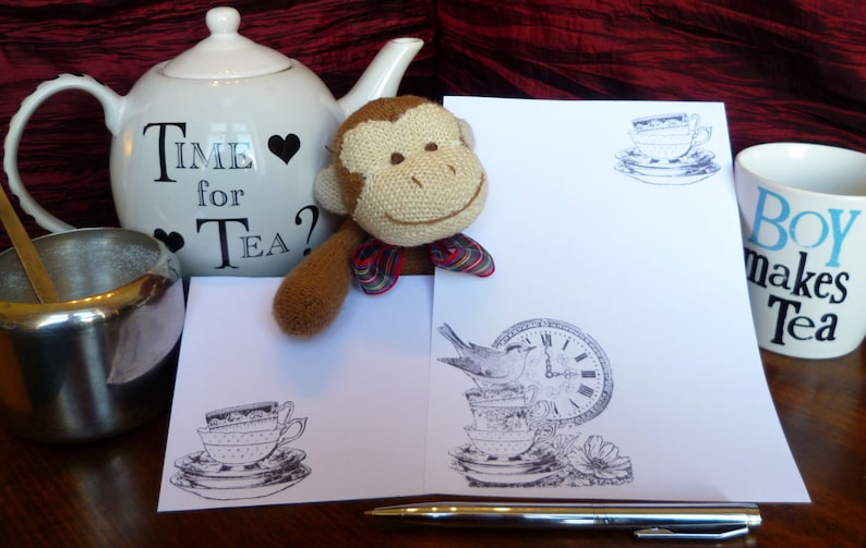 Time for Tea Stationery Set Afternoon Tea Writing Paper With Etsy