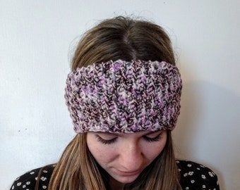 Crocheted headband ear warmer