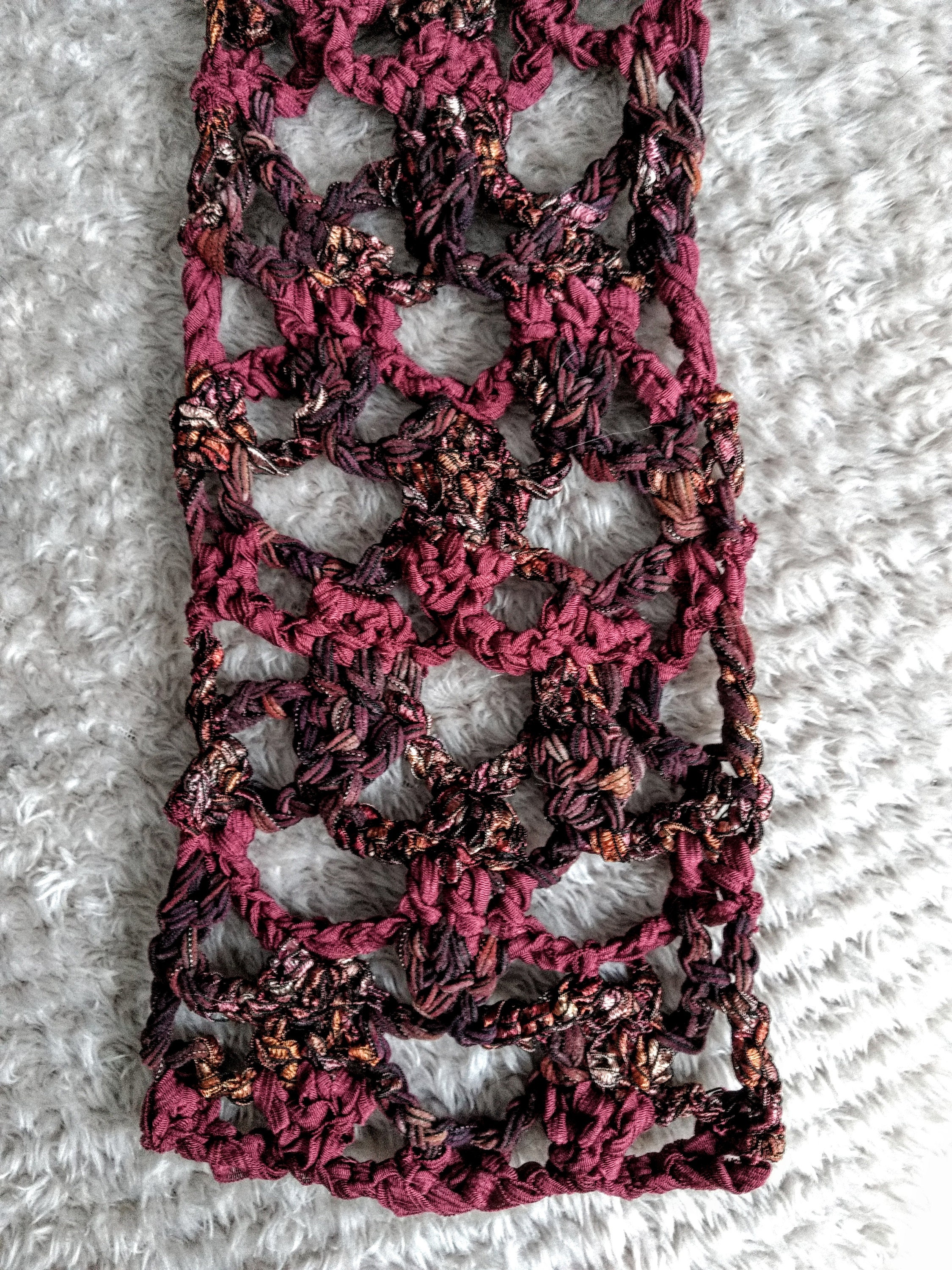 Turquoise & Purple Turkish Ribbon Yarn & Ladder Ribbon Scarf – Carole  Dianne Designs