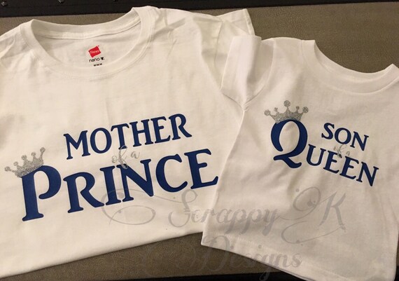 Mommy and Me Outfits, Mother Son Shirts, Queen \u0026 Prince Shirts, Mommy and Me Outfits, Mother of a Prince, Son of a Queen, Mother's Day Gift
