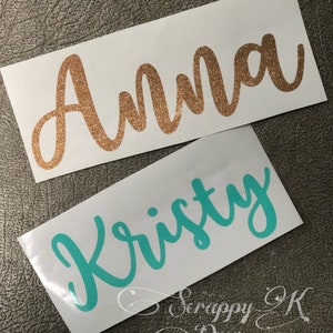 Personalized Name Decal, Name Decal for Water Bottle, Name Decal for Tumbler, Wine Glass Decal, Bridal Box Decal, Wedding Decals, DIY Decals