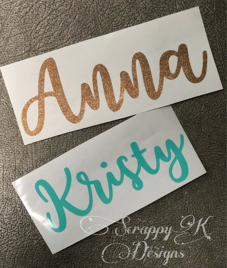 Personalized Name Decal, Name Decal for Water Bottle, Name Decal for Tumbler, Wine Glass Decal, Bridal Box Decal, Wedding Decals, DIY Decals 
