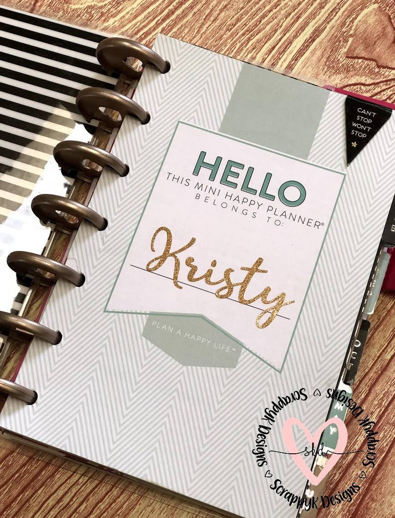Planner Name Sticker Name Sticker for Planner Glitter Name Etsy
