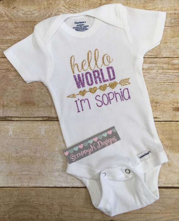 hello world onesie girl