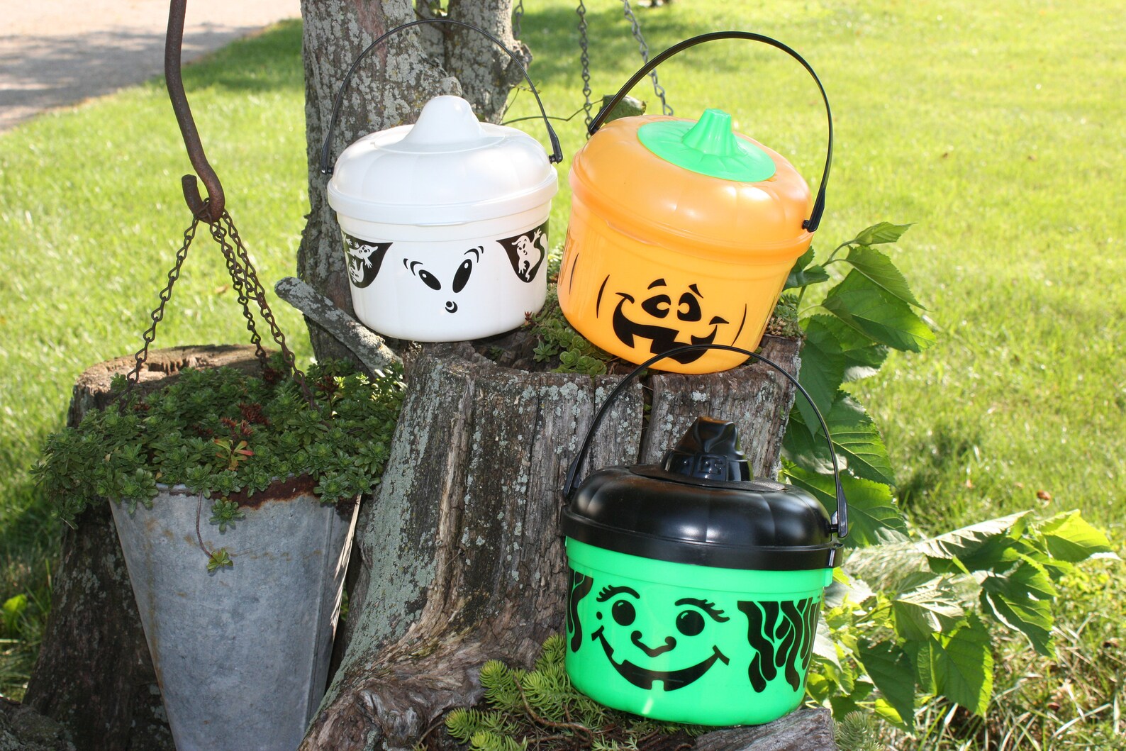 Three 1986 McDonalds Plastic Halloween Buckets with Lids Etsy