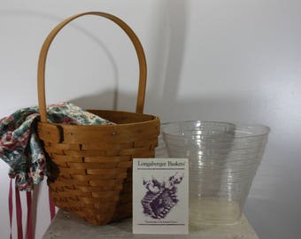 Cesta del Día de la Madre Longaberger 1993 con forros, coleccionable