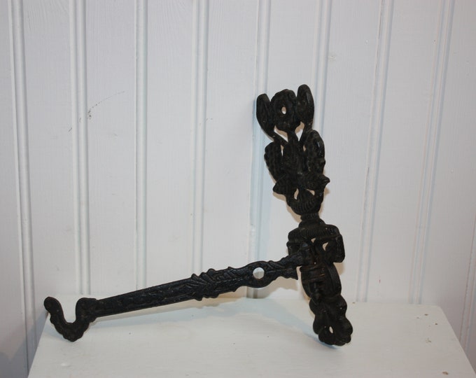 Vintage Plant Hanger, Wall Mount Cast Iron, Plant Hook, Wrought Iron
