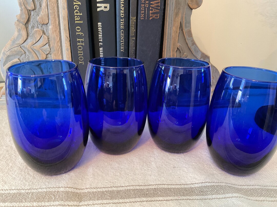 Terrific Blue Stemless Wine Glasses Gallery