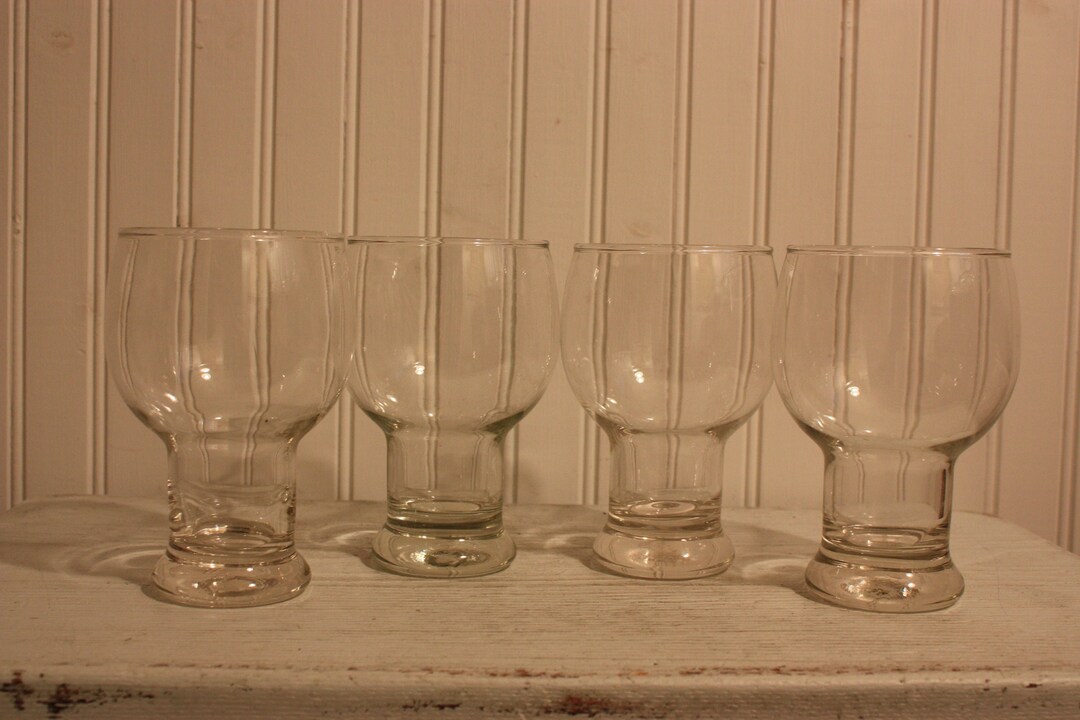 Four Vintage Beer Glasses, Federal Glass, 16 Ounce Beer Glass, Barware, Set of 4 Etsy