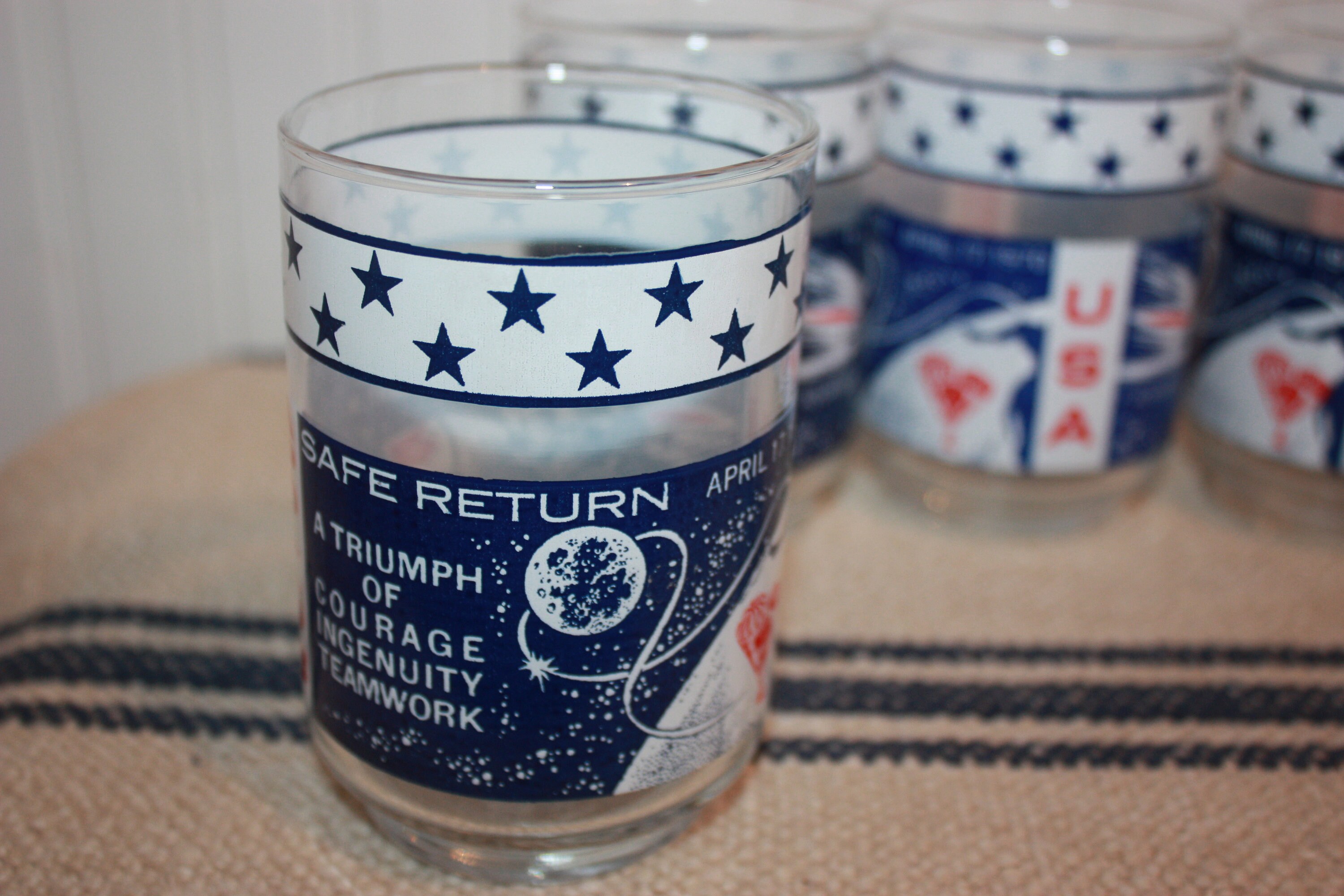 Apollo 13 Safe Return to the Moon Drinkware, April 1970, Set of Six ...
