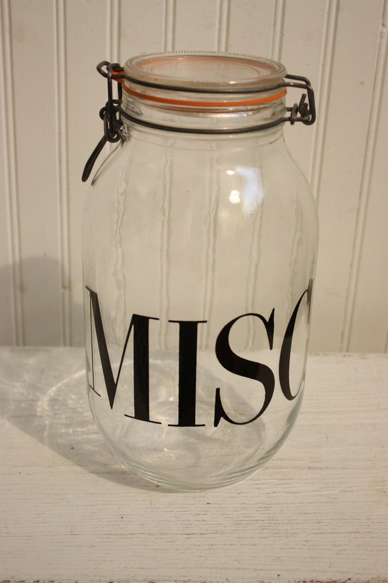 Triomphe Vintage Glass Storage Jar With Hinged Lid Made in Etsy