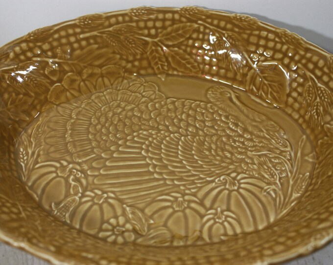 Thanksgiving Turkey Serving Bowl Hallmark Ceramic Turkey Etsy