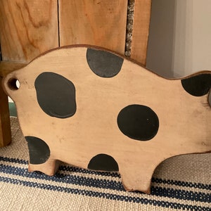 Vintage Spotted Pig Wall Decor, Painted Wood Pig, Farmhouse Spotted  Pig Wall Art, Wood Cut Out Pig Art