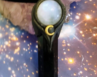 Book Of shadows Witch Protection Black Tourmaline Necklace. Witchcraft Crystal Pendant.  Tourmaline Wicca Jewelry
