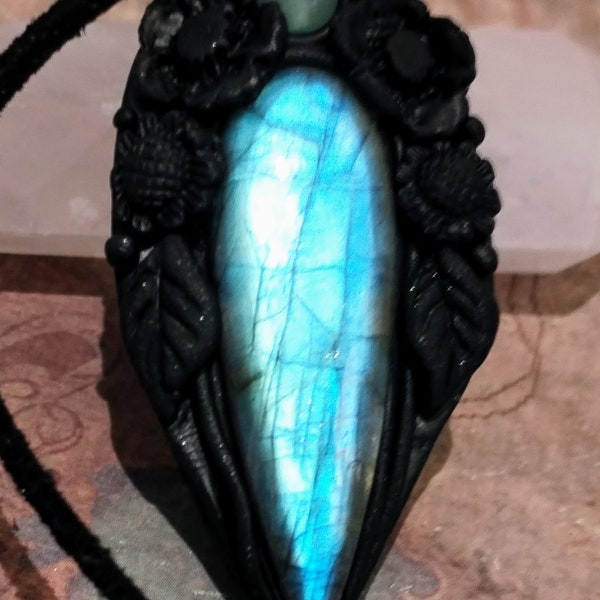 Soul Retrieval Labradorite Necklace Shaman Jewelry. The way of the shaman healer tools. Shamanic Pendant Healing Jewelry