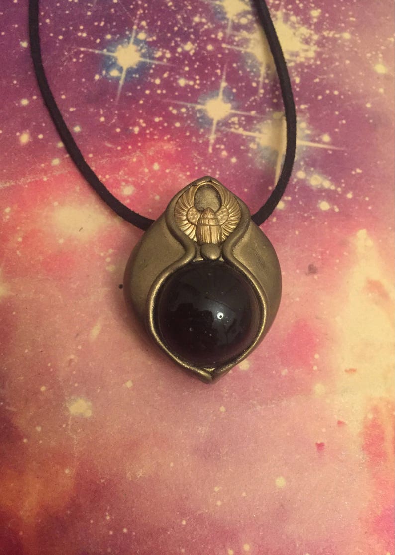 Gold Winged Scarab Pendant Scarab Jewelry Egyptian Jewelry Protection Necklace Egyptian Necklace w Obsidian Labradorite Scarab Necklace