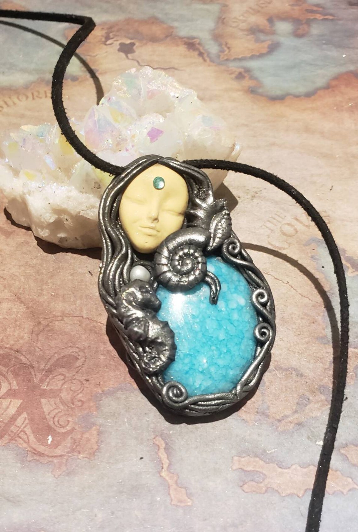 Yemaya. Colgante de collar Orisha Sea Goddess con piedras Etsy España