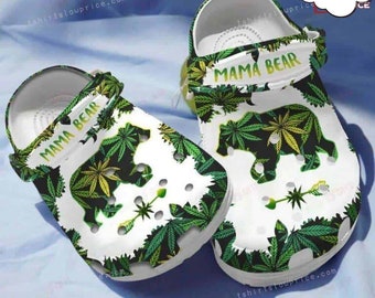 Mama Bear Chaussures vertes weed Cadeaux pour maman Anniversaire grand-mère