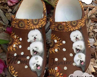 Bichon Frise Personalized Mom Clog Shoes For Women Men