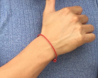 Handmade Minimalist Leather Bracelet, Adjustable Surfer Style