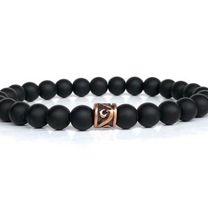 Men Beaded Bracelet Black Onyx Bracelet Bracelet for Men Elastic Stone Bracelet Gifts for Men Women Accessories for Guys Men Jewelry Women