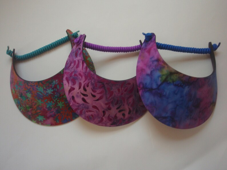 Curly Lace Foam Sun Visors Laminated With Fashion Fabrics Etsy