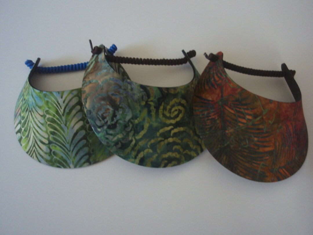 Curly Lace Foam Sun Visors Laminated With Fashion Fabrics Etsy