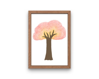 Árbol de colores de otoño - Diseño imprimible